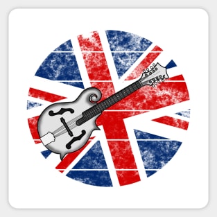Mandolin UK Flag Britain Mandolinist British Musician Sticker